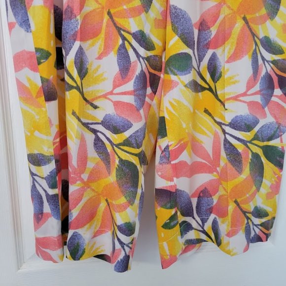 Caribbean Joe tropical wide leg capris Size 14 - Picture 3 of 5